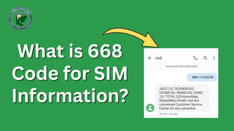 What is 668 Code for SIM Information